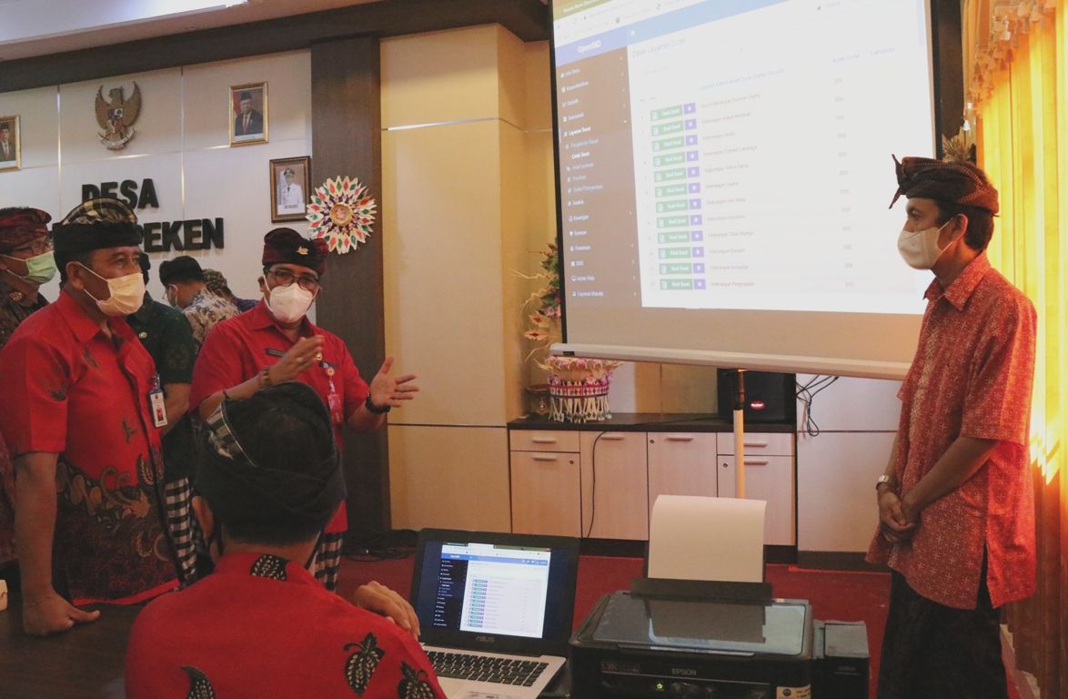 podiumnews.com-Bupati Tabanan Resmikan Peluncuran Desa Digital